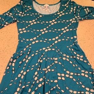 Lularoe Nicole XL green and black/white